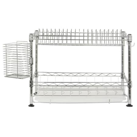 Safavieh Darina Adjustable Dish Rack- Chrome - 11.8 x 9.8 x 17.7 in. HAC1000A
